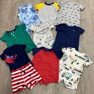 Lot of 9 3 month boys shorts onesies